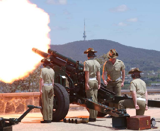 The Gun Salute Marking Austrailia Day